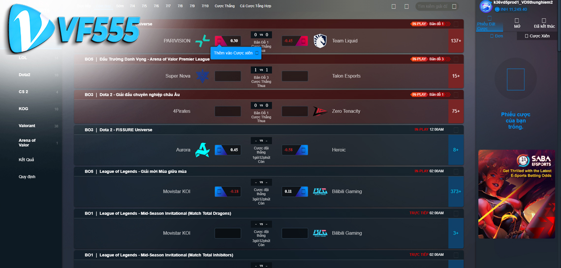 Tỷ lệ cược Warcraft 3 hấp dẫn tại VF555